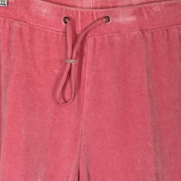 Talbots Petite Vintage Pink Velvet Drawstring Straight Leg Plants Size L - Picture 3 of 10
